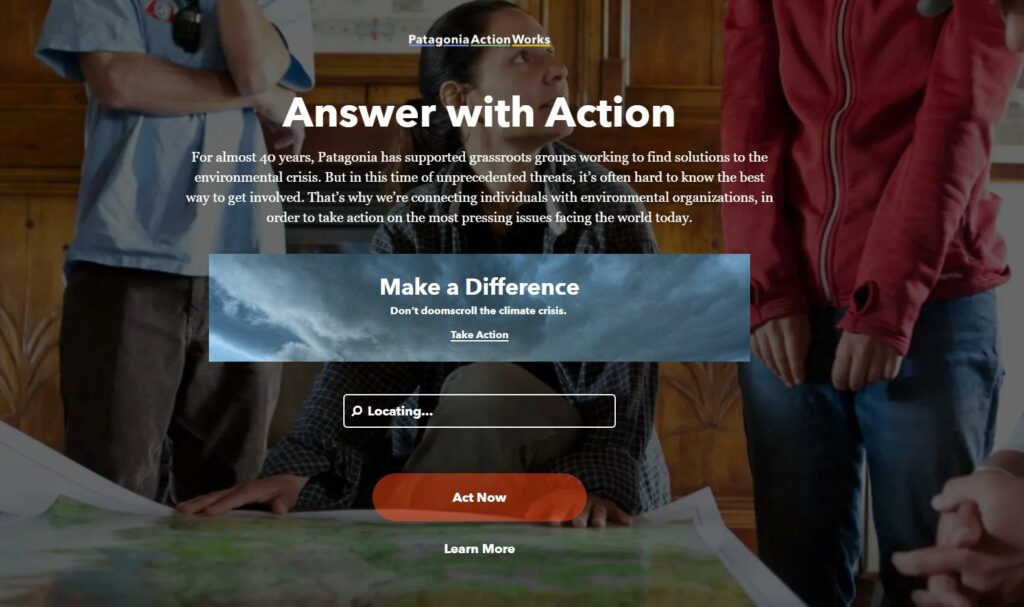 Patagonia Answer with Action