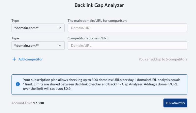 SE Ranking backlink gap analyzer