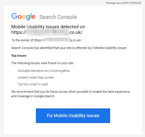 Mobile usability issues email