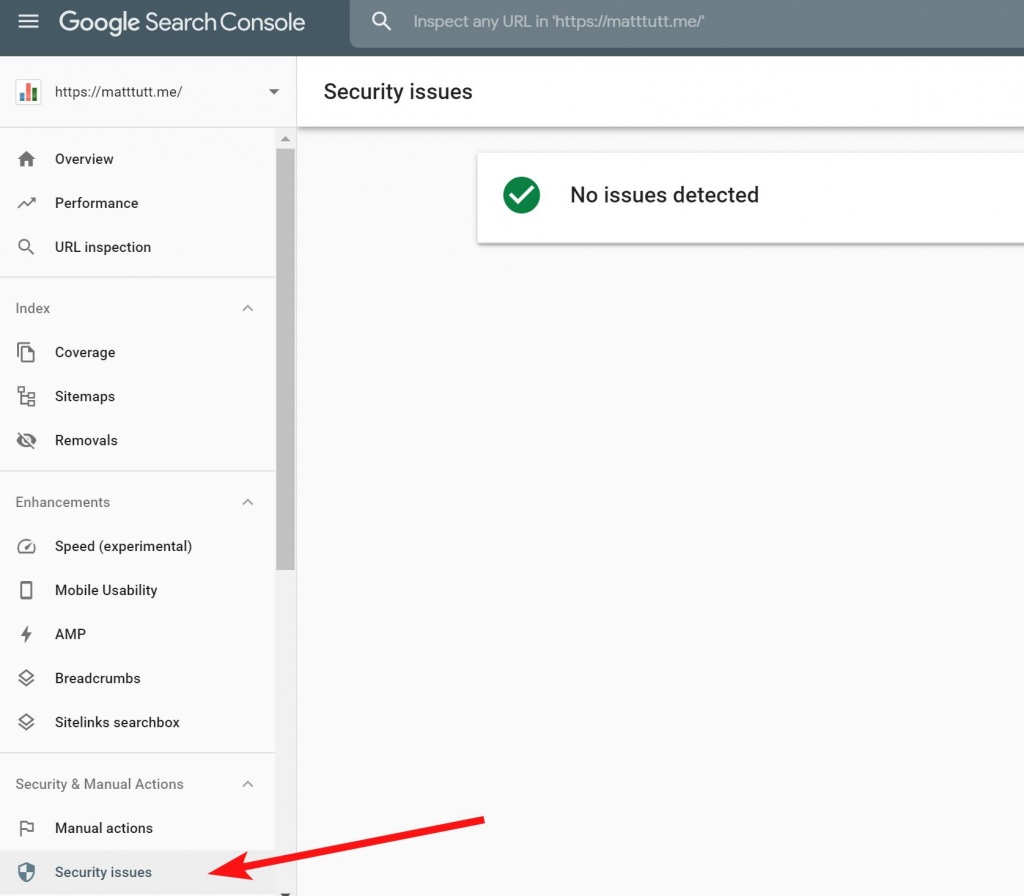 Security issues Search Console